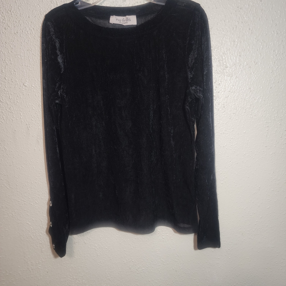 Tempted Black Velvet Women's Blouse